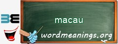 WordMeaning blackboard for macau